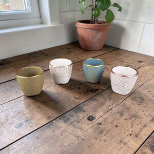 Set of 4 Mini Terracotta Succulent Pots